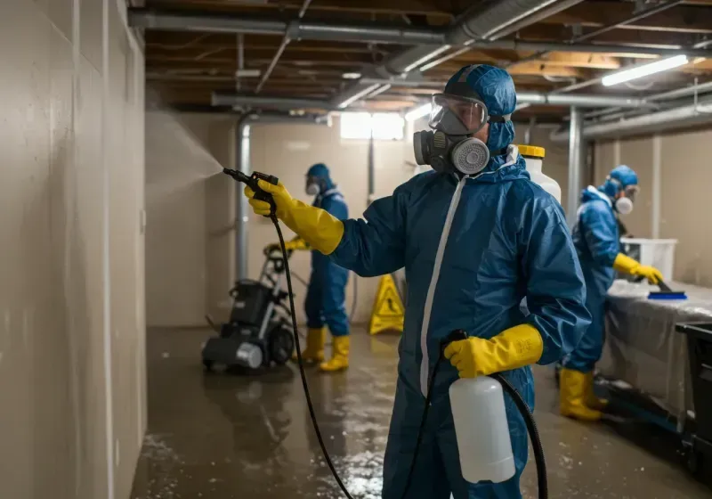 Basement Sanitization and Antimicrobial Treatment process in Chatham, IL